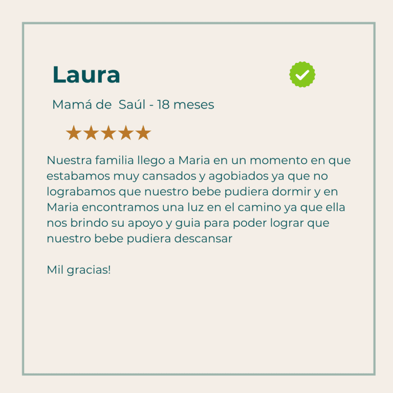 Testimonio de sueño de bebés y niños