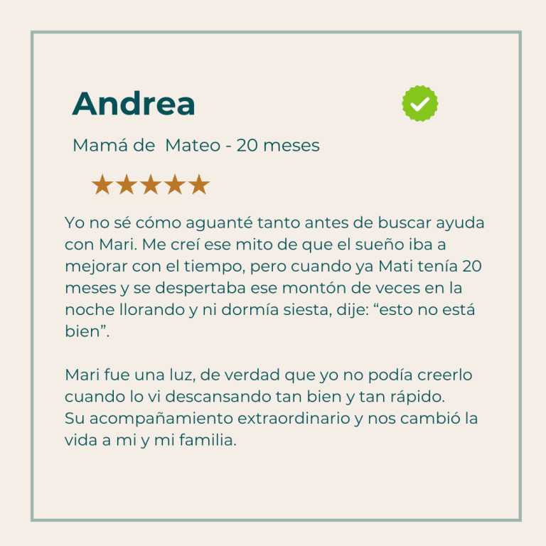 Testimonio de sueño de bebés y niños